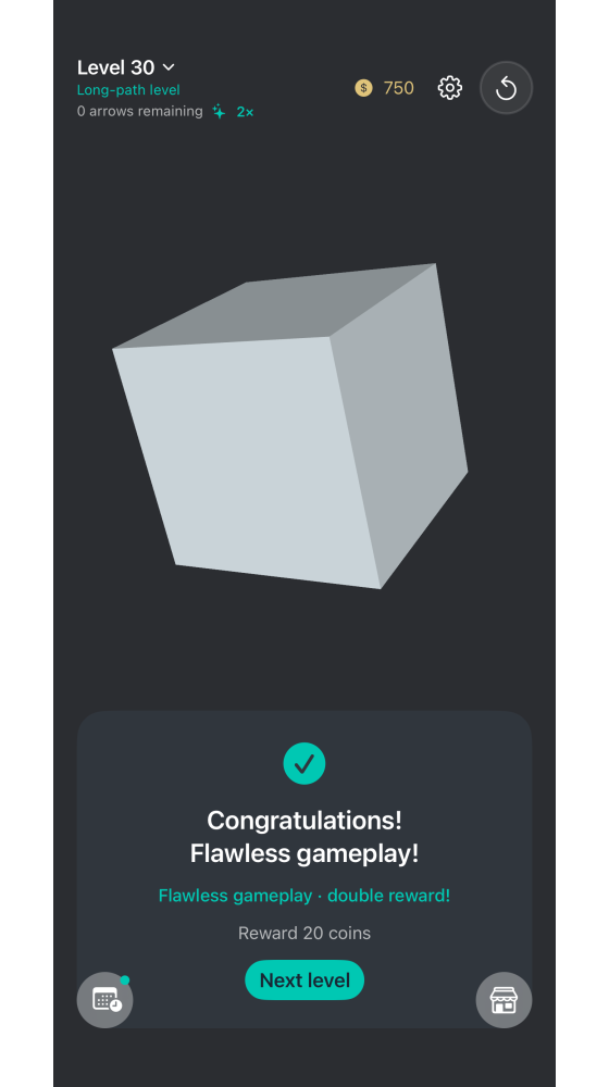 Complete it flawlessly for double coins
