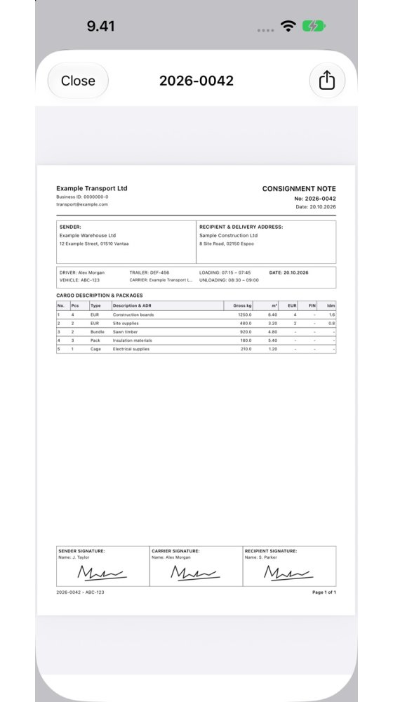 iPhone — Waybill PDF