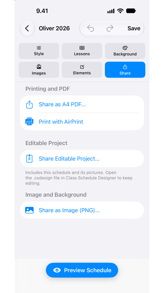 AirPrint & high-resolution PDF export
