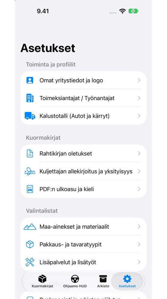 iPhone — Asetukset