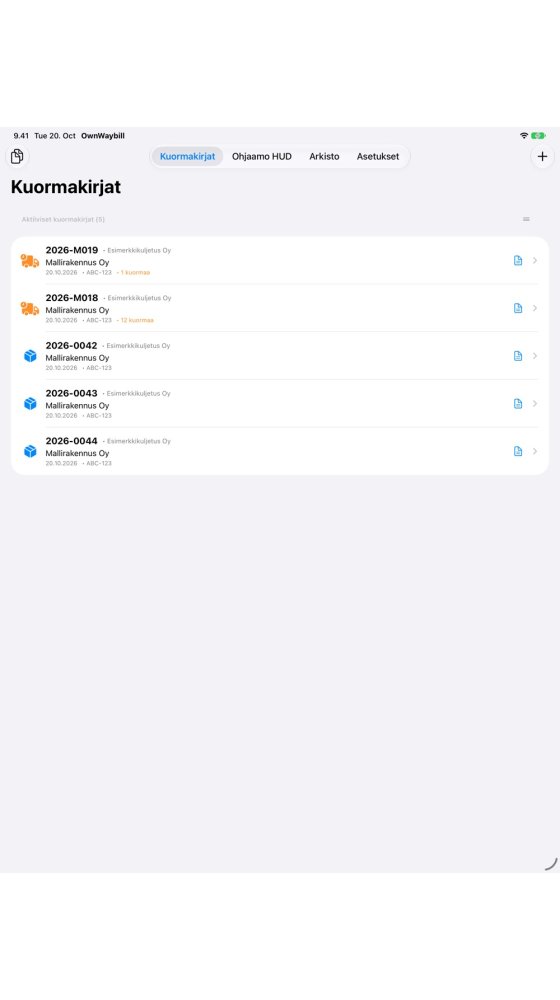 iPad — Aktiiviset asiakirjat
