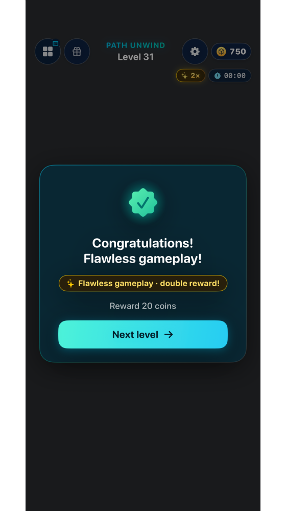 Complete it flawlessly for double coins