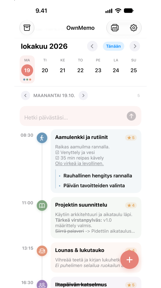 Yhtenäinen visuaalinen aikajana