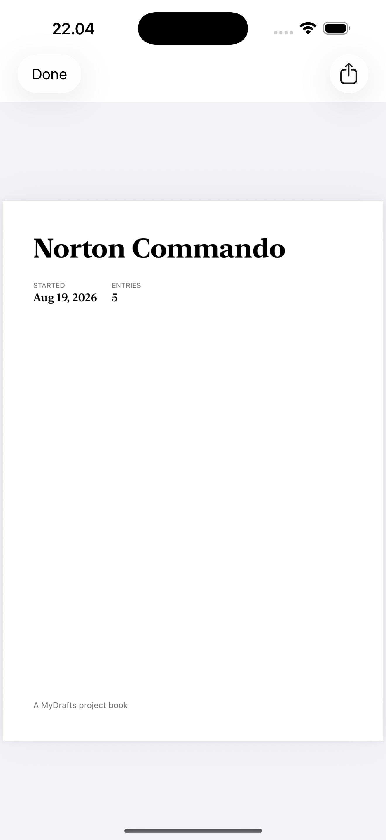 The logbook that becomes a book