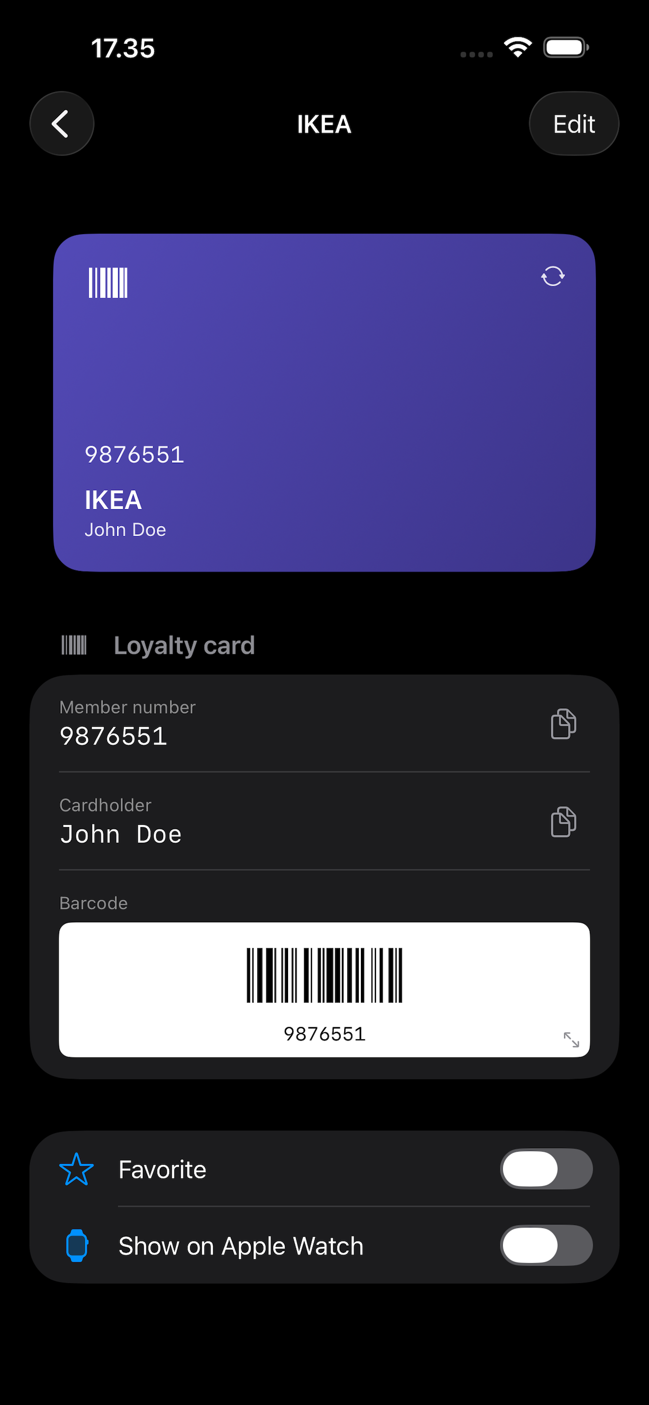 Loyalty Card
