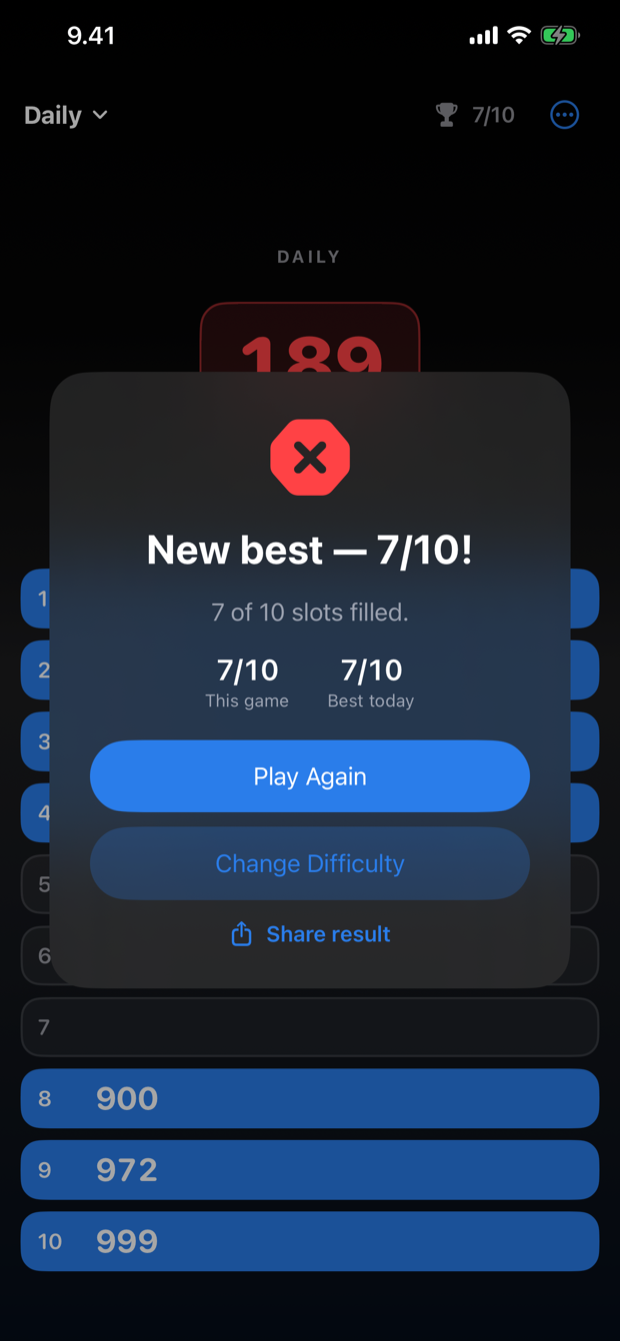 Share your result